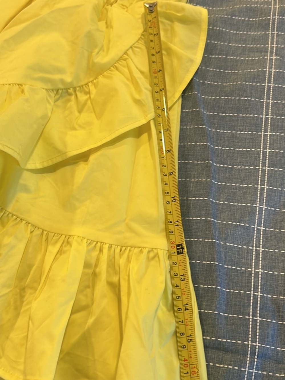 Yellow Ruffle Wrap Kids Dress - Picture 9 of 9